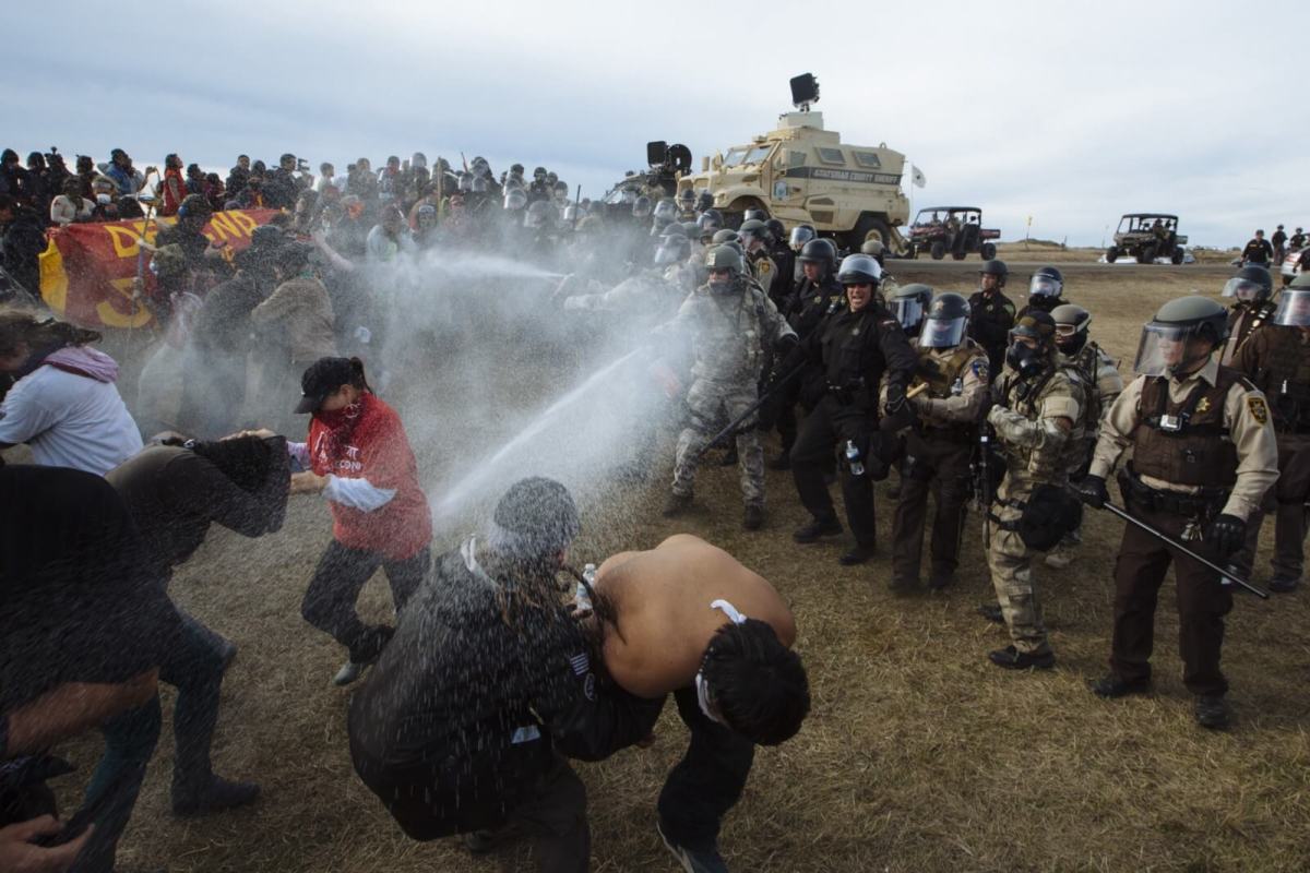 Standing Rock Activists Attacked by Police (Source: Groundtruth Project)