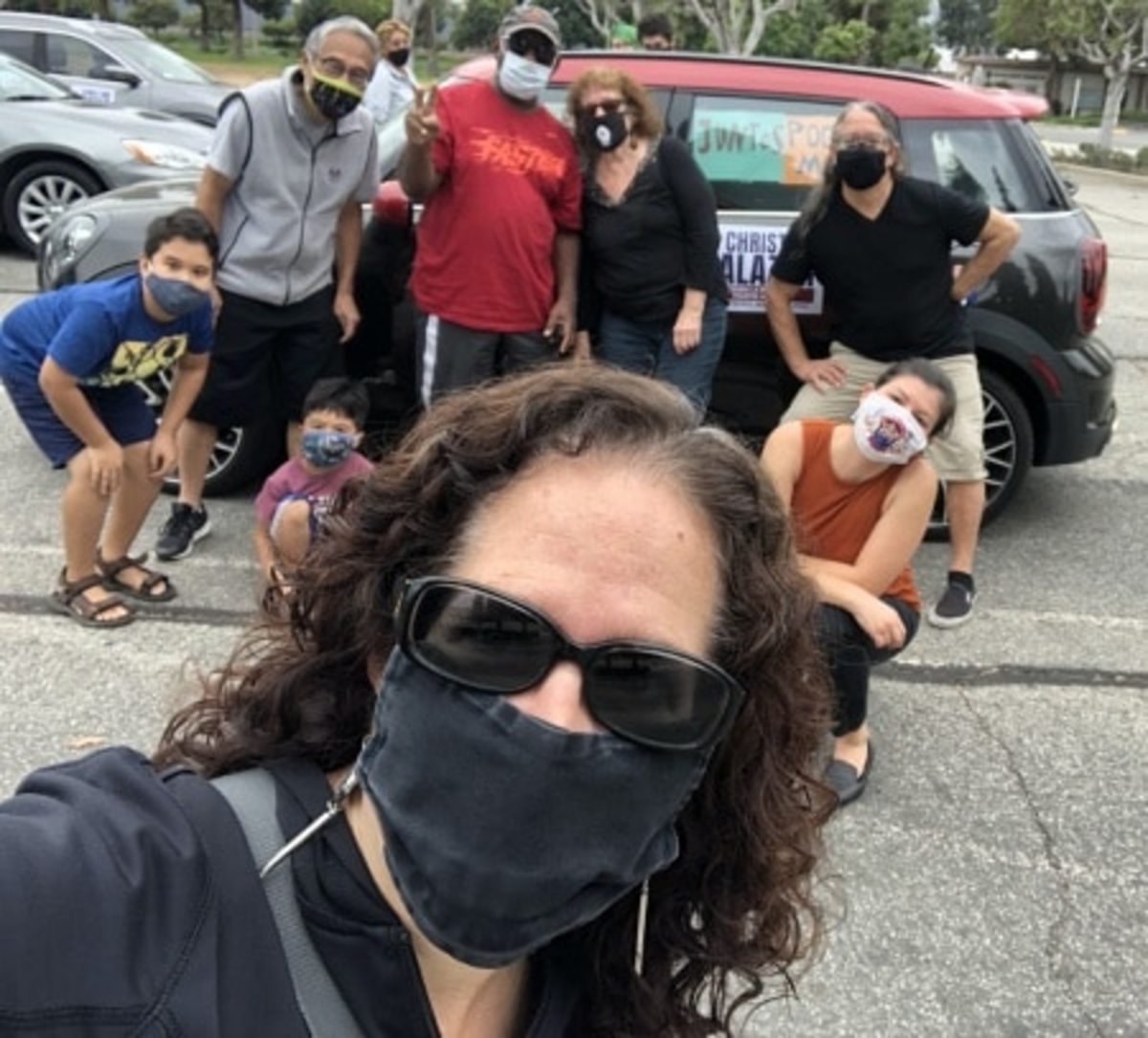 Car Caravan Selfie with Members of Juntos Podemos