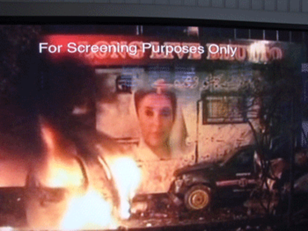Screen shot of Benazir Bhutto assassination aftermath