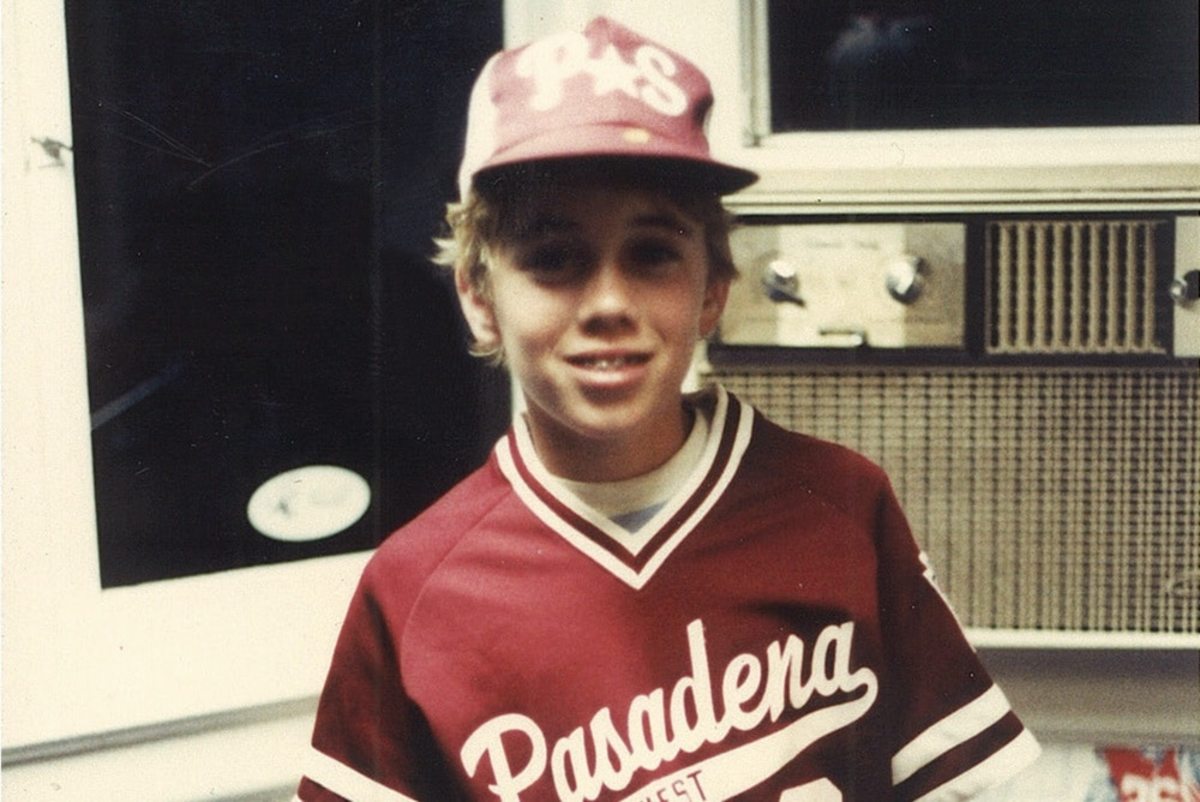 Joe Mathews, pictured in his baseball uniform in 1985. Courtesy of Joe Mathews.