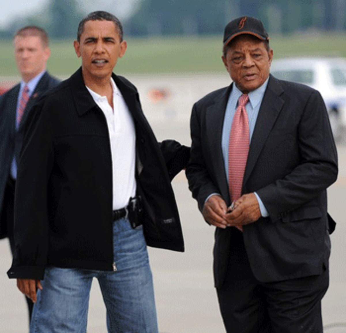 President Barack Obama and Willie Mays