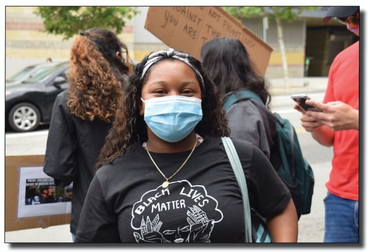 Aliyah, a senior at L.A. High School and member of Students Deserve, hopes to see school police removed from her school. Photo: Jeremy Loudenback