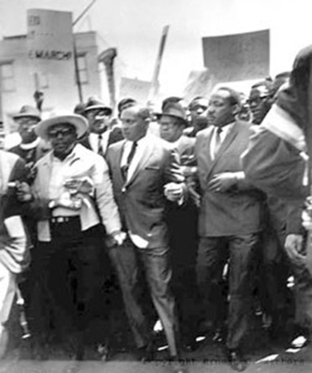 Rev. Martin Luther King Jr., with Memphis sanitation workers.