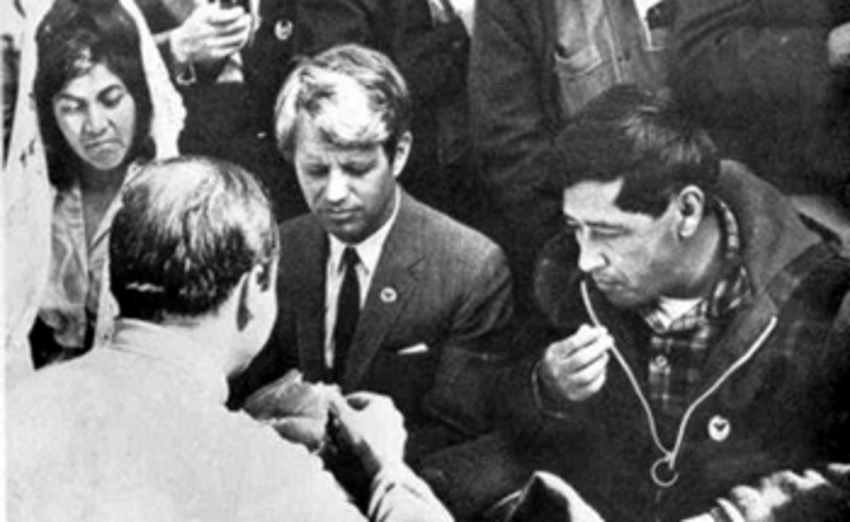 Robert F. Kennedy and Cesar Chaves in 1966.