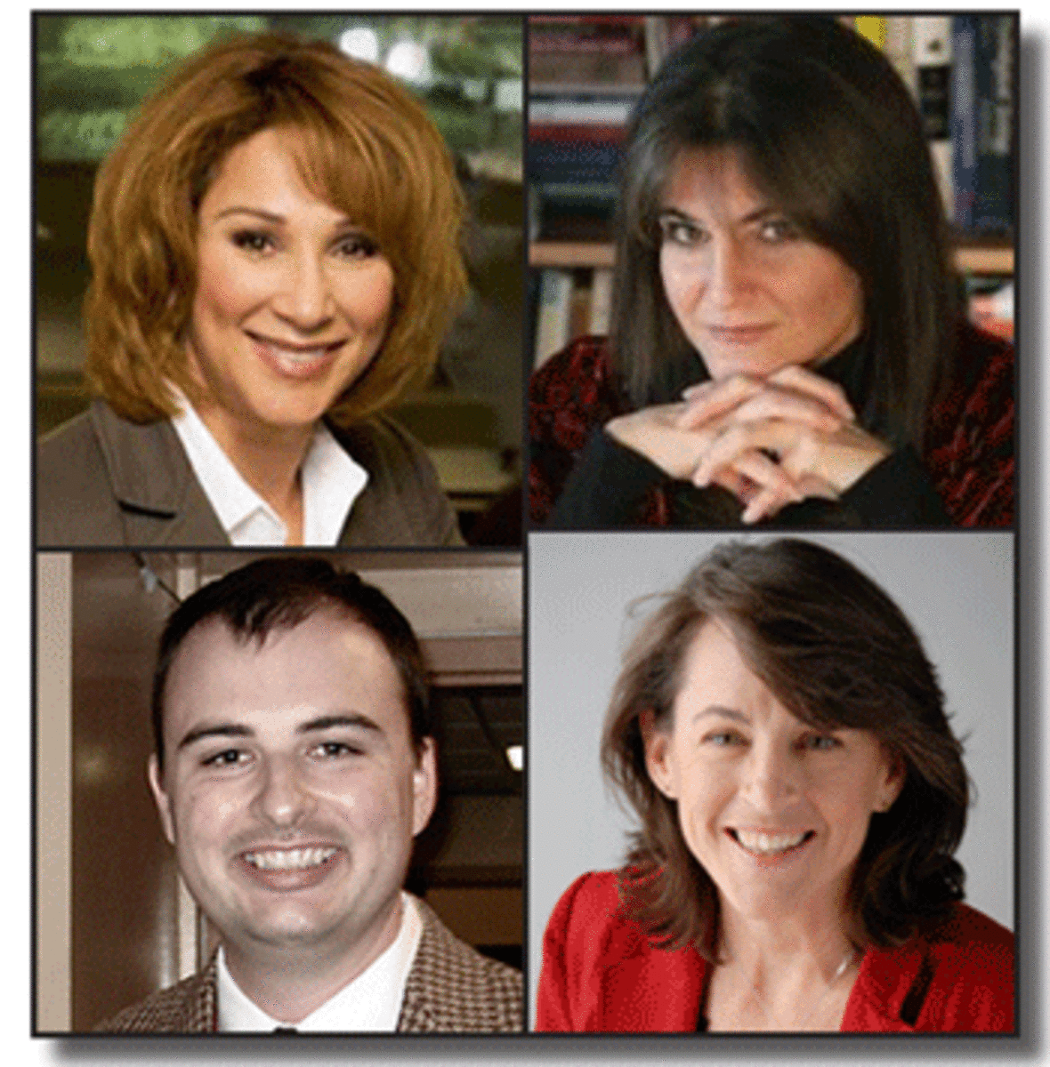 Clockwise from upper left: Val Zavala, Maria Armoudian, Sharon McNary, and Jesse Thorn