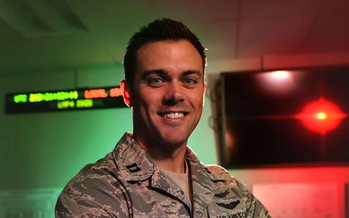 Lieutenant Colonel Matthew Lohmeier, pictured as a captain in 2017. (U.S. Air Force photo by Senior Airman Darren Scott/Released)