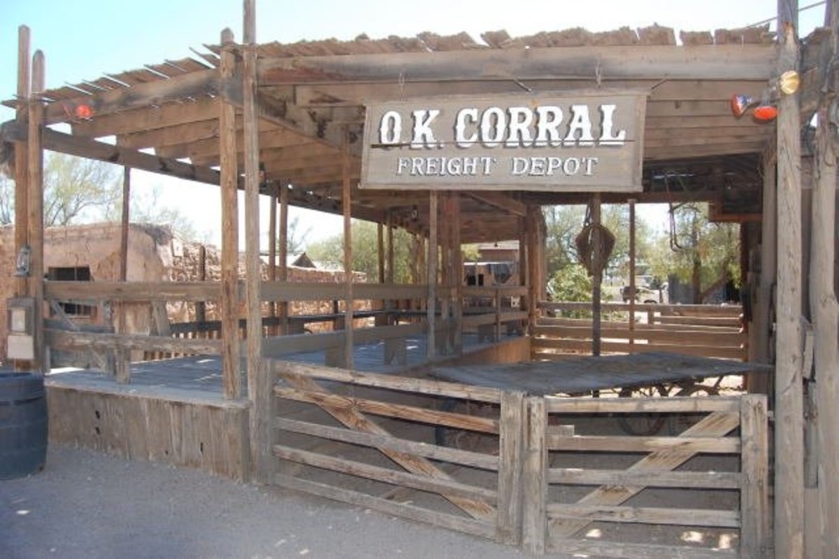 The set where John Sturges shot 1957's "Gunfight at the O.K. Corral" at Old Tucson Studios.  (Photo: Ed Rampell)