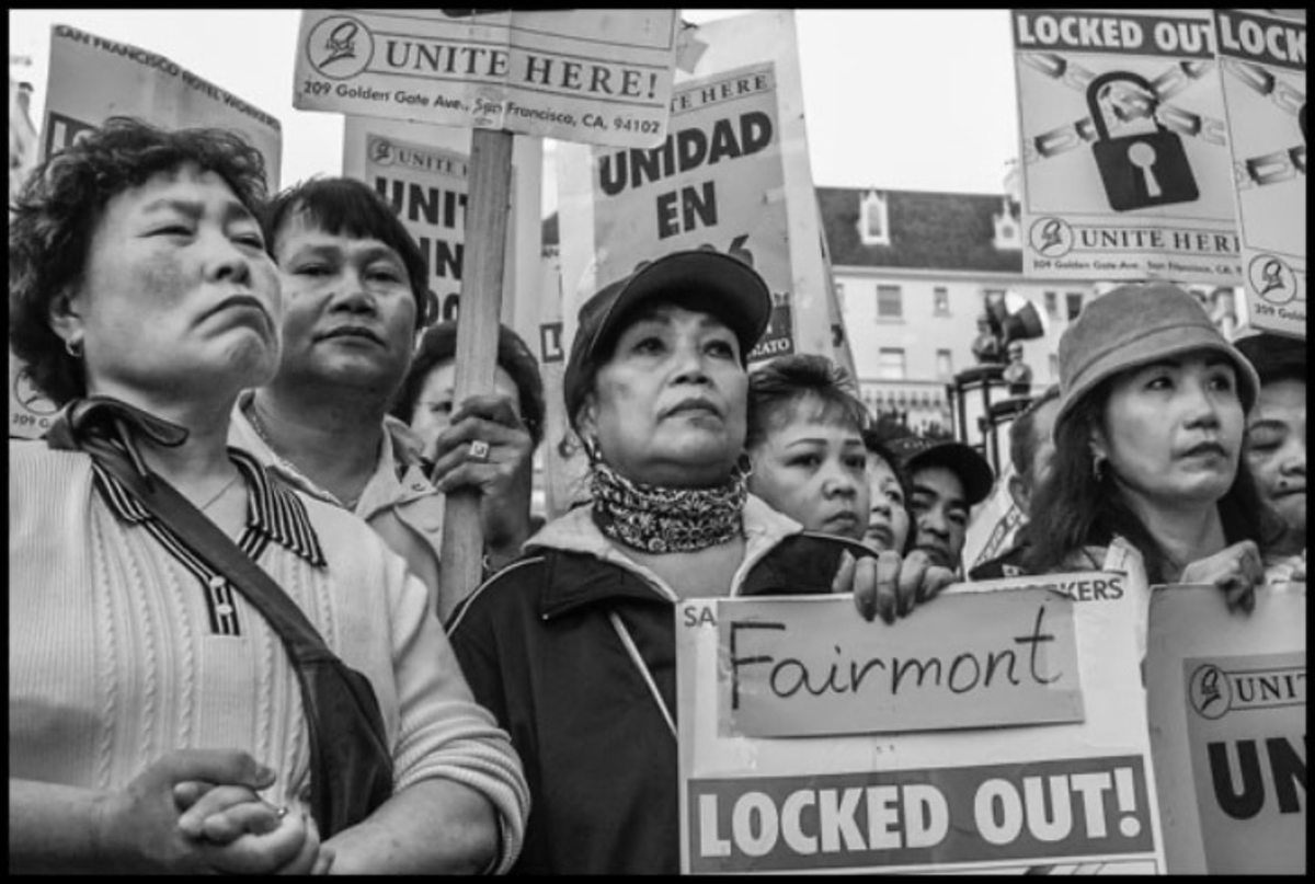 Workers at the Fairmount wait to find out if they're going to work, as the lockout begins.