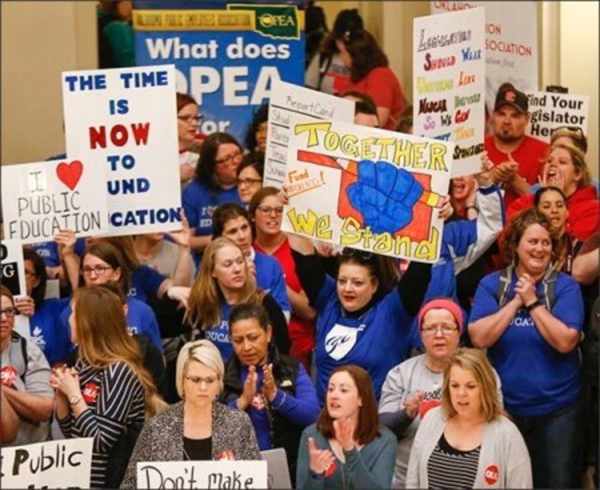 Teachers walk out in Oklahoma