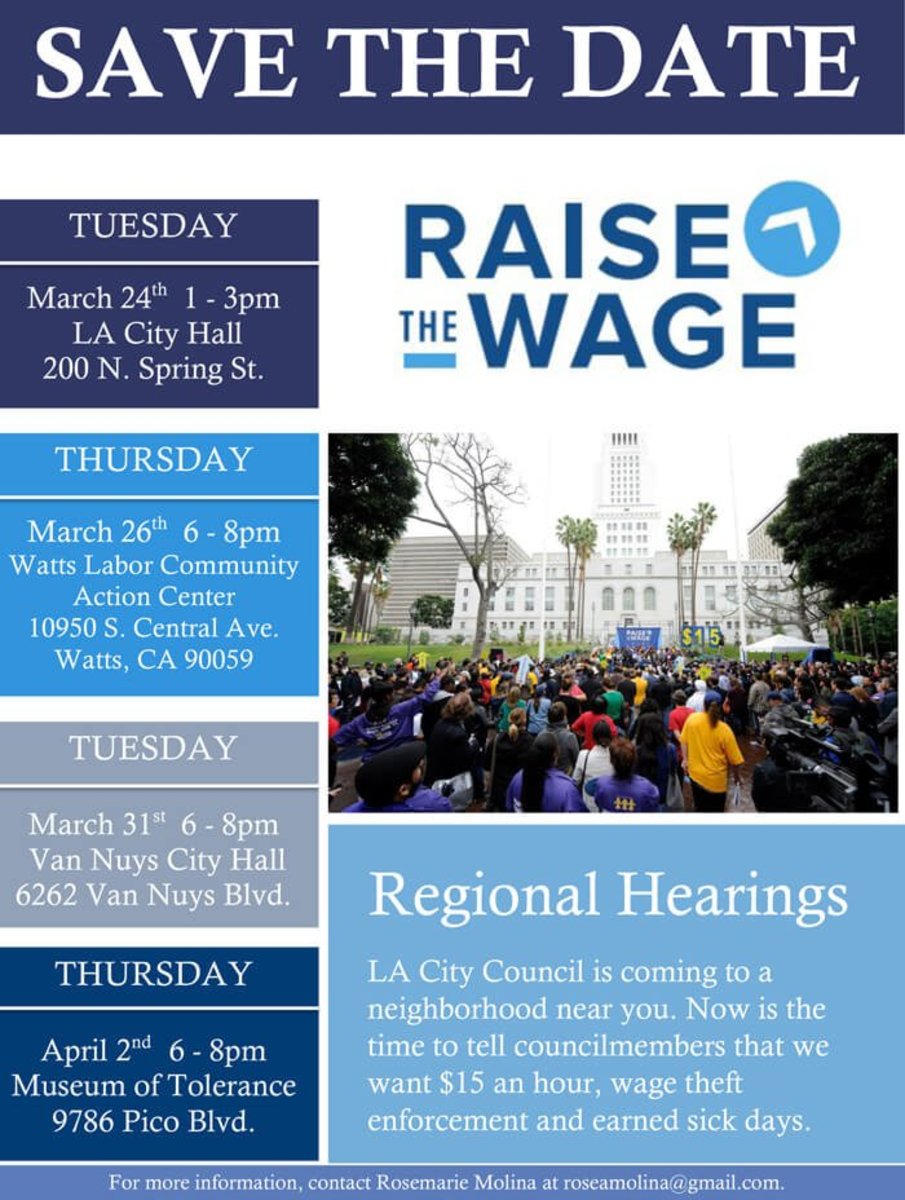 LA Raise The Wage Hearings