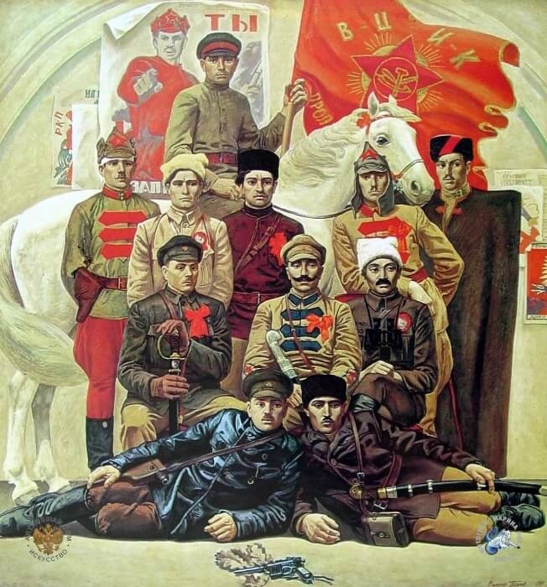 Red Commanders (1920) (Painter: Victor Psarev )