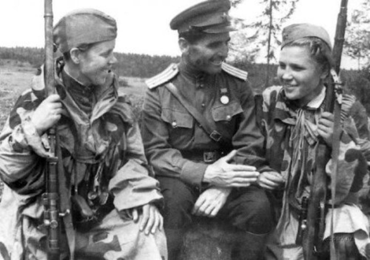 The Red Army had many women soldiers serving in all capacities. They distinguished themselves in all fronts as snipers, medical support troops and even fighter pilots.