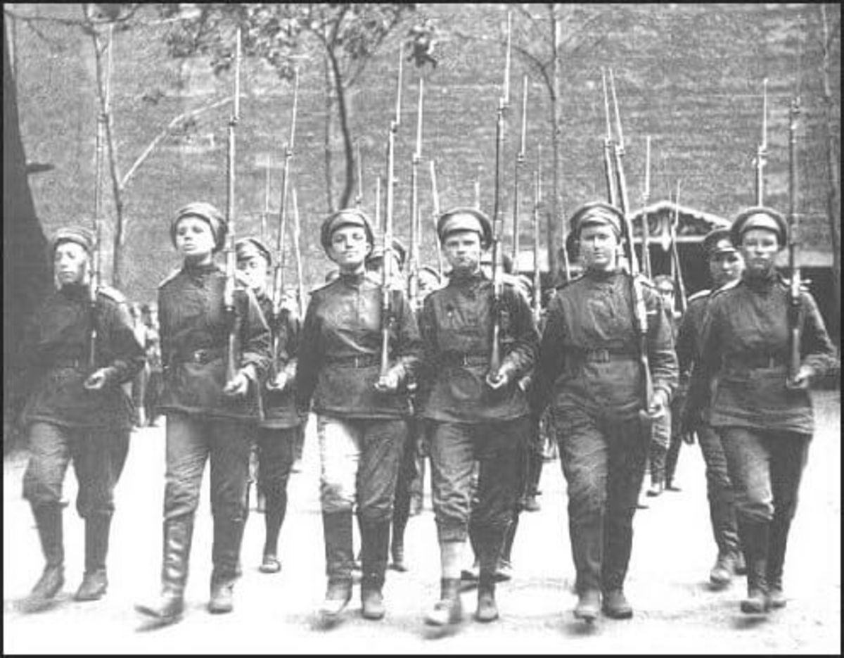 Bolshevik army: women’s battalion.