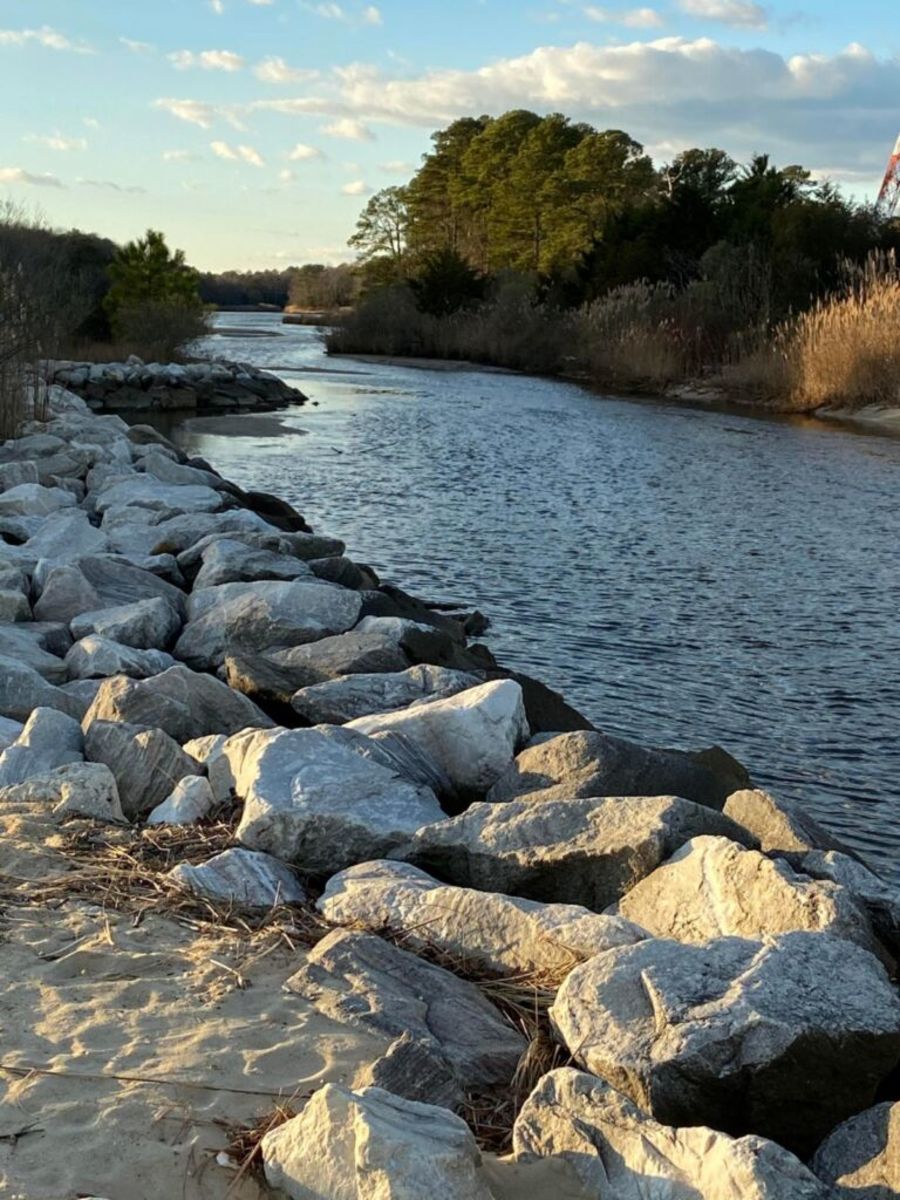 Big Pine Run empties contaminants from Pax River into the Chesapeake Bay. 