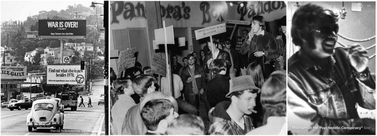  Sunset Strip, Los Angeles, 1970 • Pandora's box hippie gathering, 1966 • AKA "Headshop", 1969