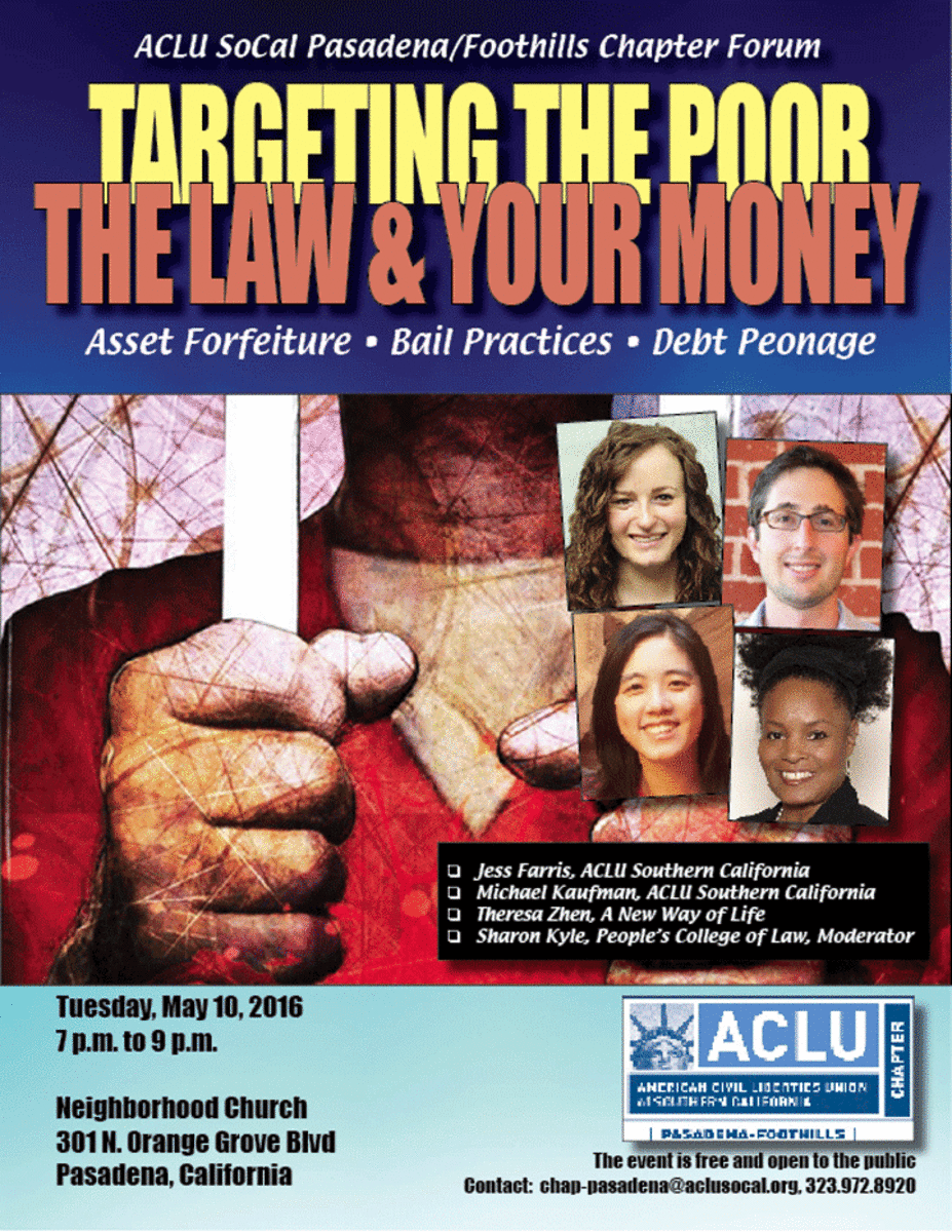Targeting the Poor Asset Forfeiture, Bail Practices, and Debt Peonage