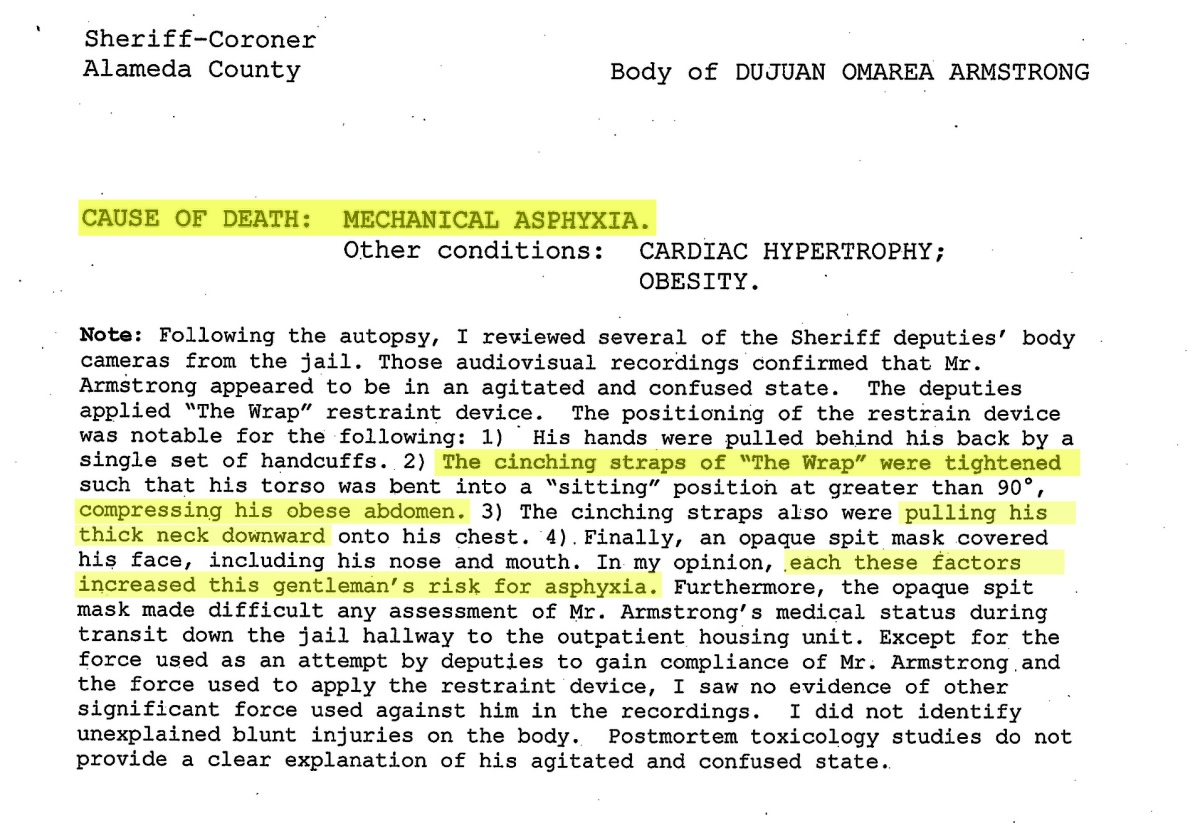 WRAP Restraint and Deaths While in Police Custody LA Progressive