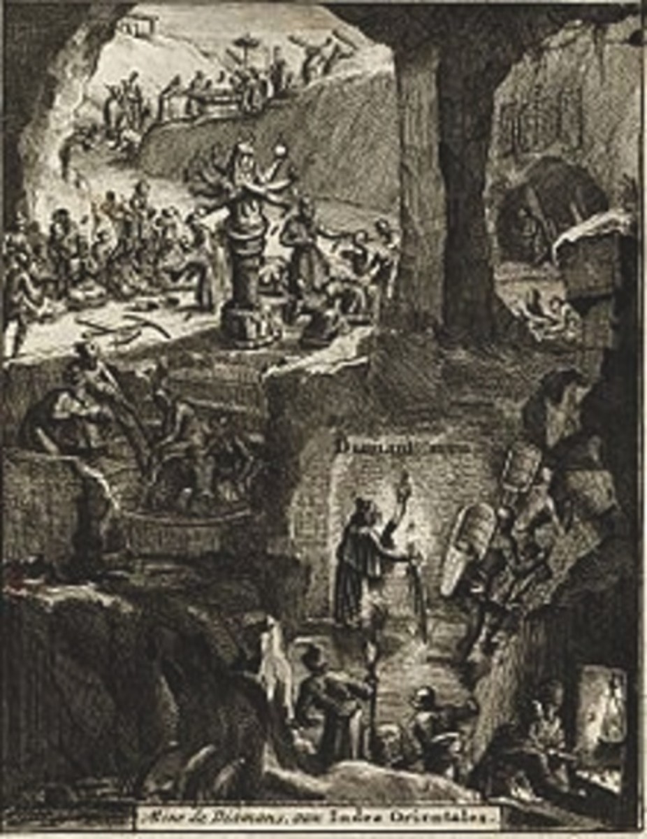 Diamond mine in the Goldconda region. (Peter van der Aa, 1725)