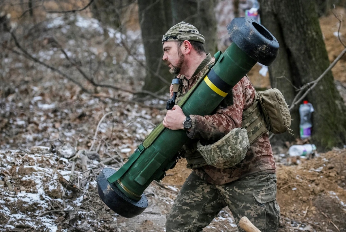 Javelin missile system, carefully crafted in the USA, shipped generously to Ukraine, paid for by U.S. taxpayers