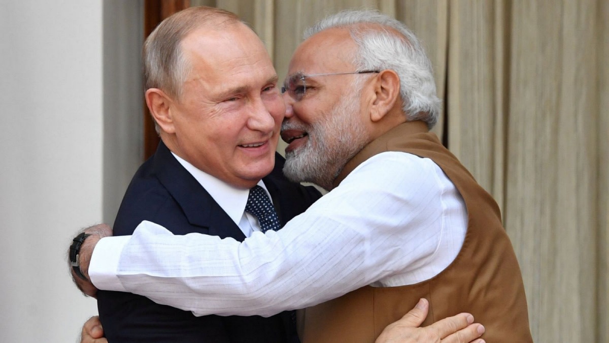 Russian President Vladimir Putin and India's Prime Minister Narendra Modi.