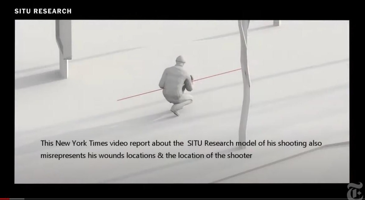 Illustration showing incorrect bullet trajectory on Kyiv victim, SITU Research
