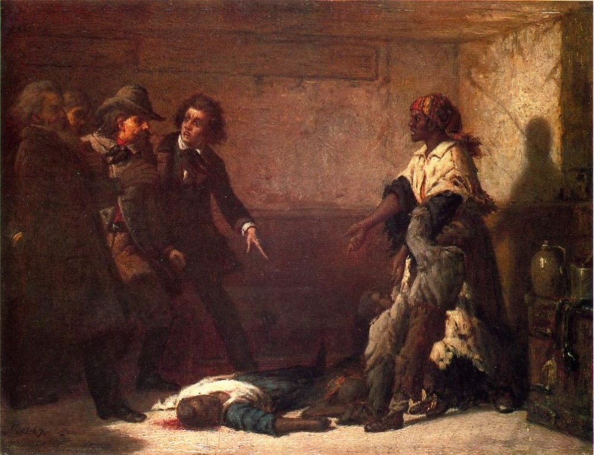 The Modern Medea (1867) depicts Margaret Garner, who, having escaped slavery, was accused in 1856 of murdering her daughter to spare her being returned to bondage.