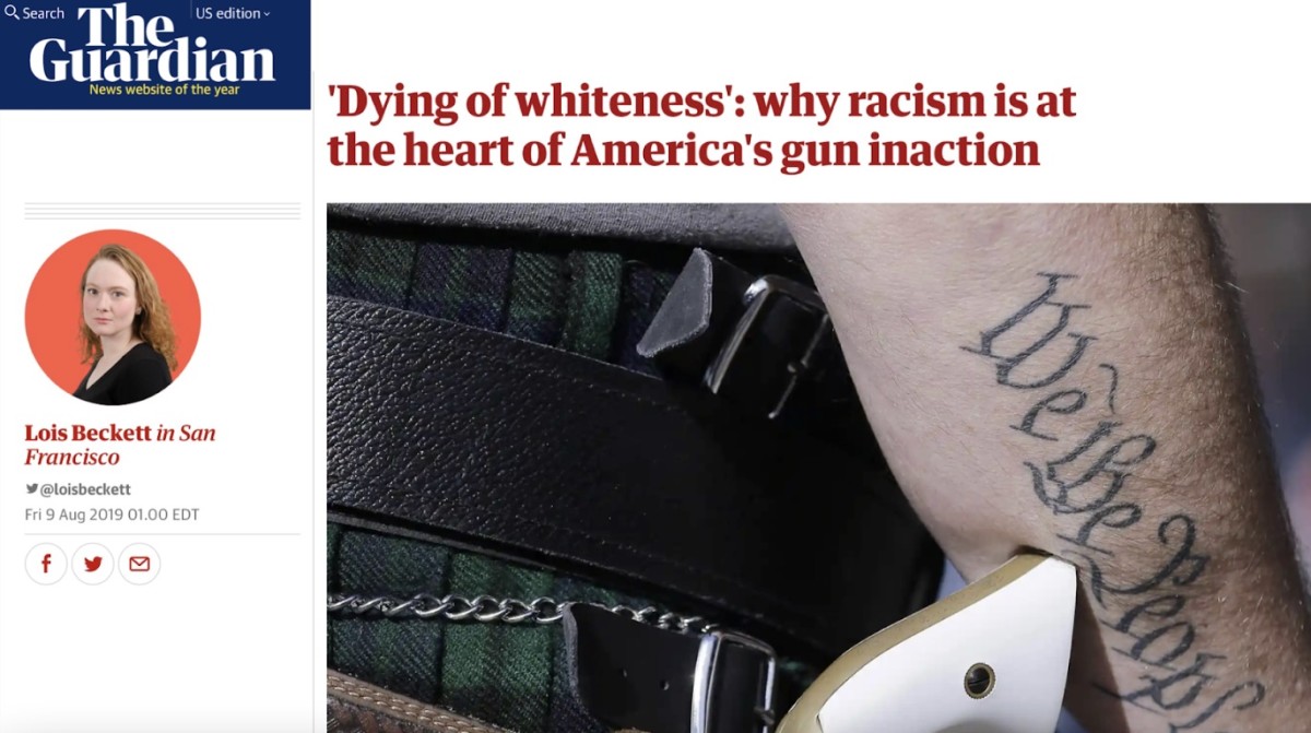 Racism Drives American Gun Addiction