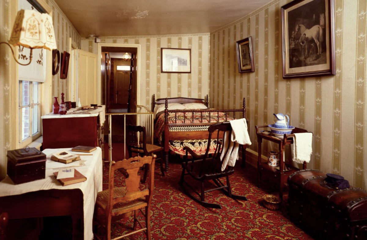 The boarding-house bedroom where Lincoln died.