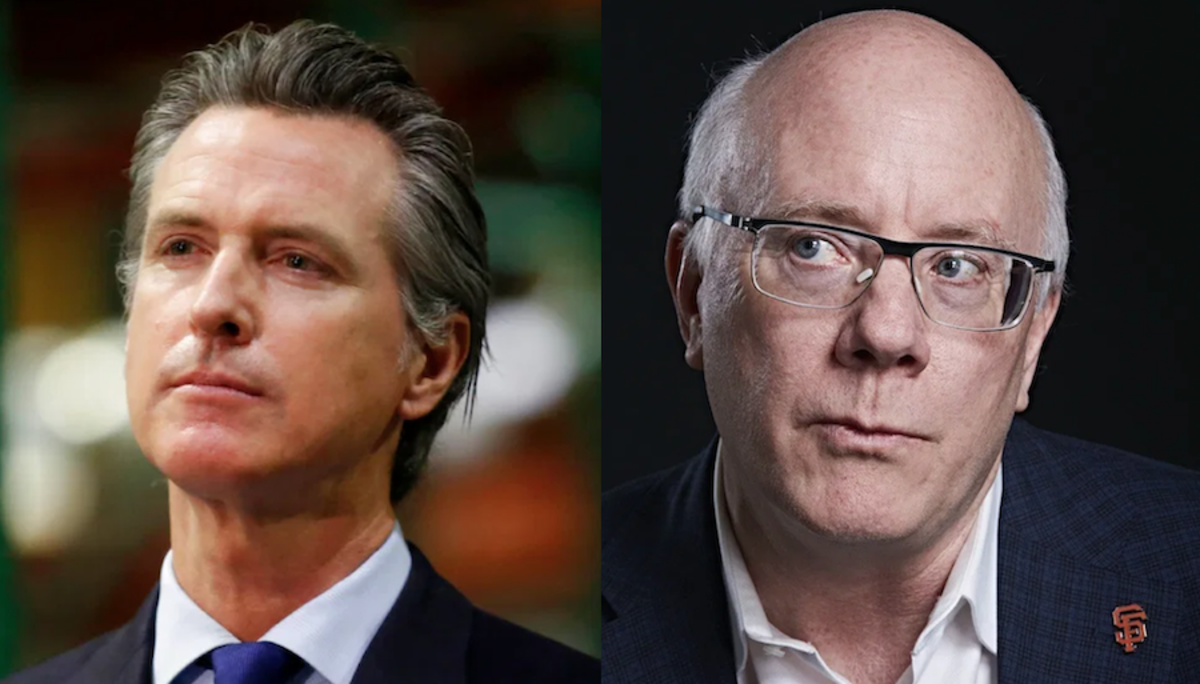 El gobernador Gavin Newsom y el consultor político Ace Smith