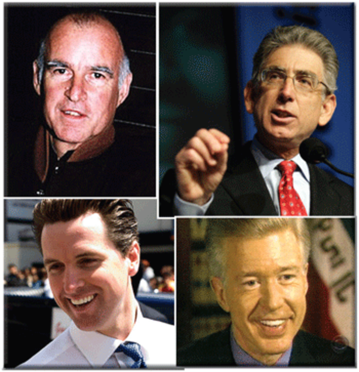 brown-et-al From upper left: Jerry Brown, Phil Angelides, Gray Davis, Gavin Newsom.