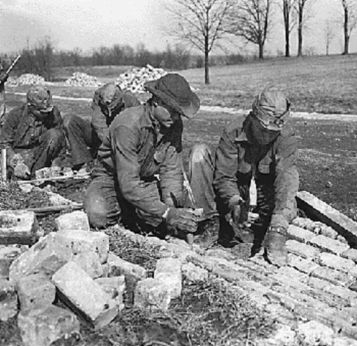 CCC_constructing_road CCC workers constructing road, 1933.
