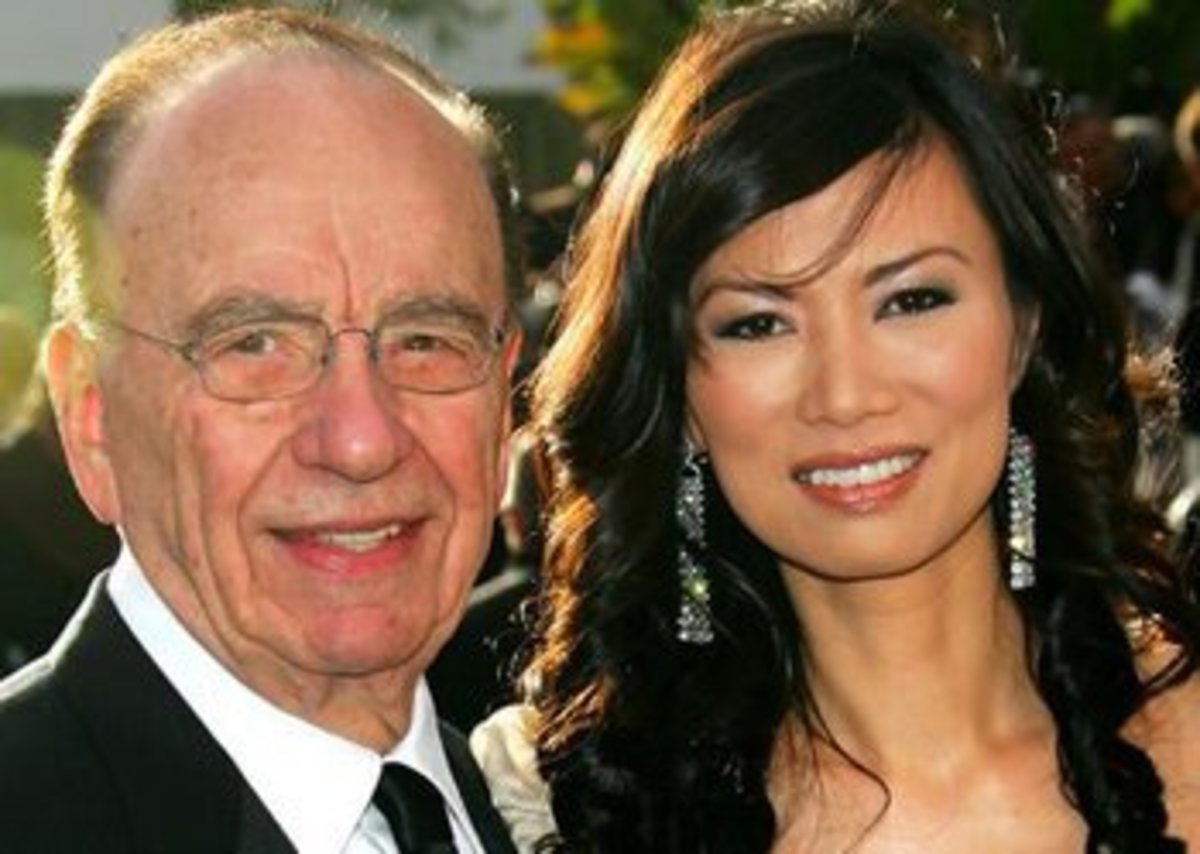 rupert_murdoch_with_wife_wendi Rupert Murdoch, Wife Wendy Deng