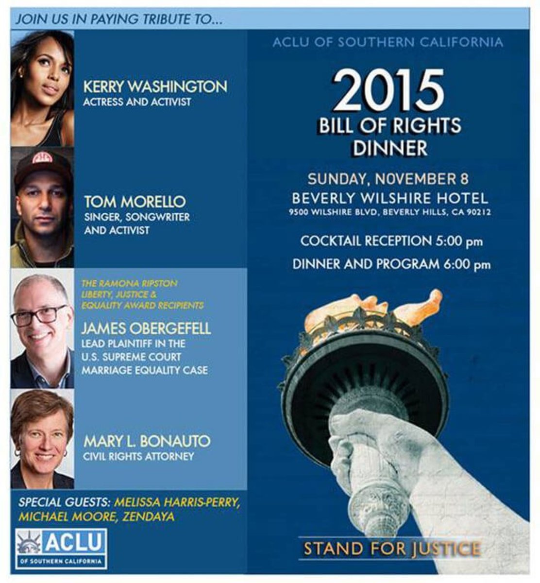 ACLU Bill of Rights Dinner LA Progressive